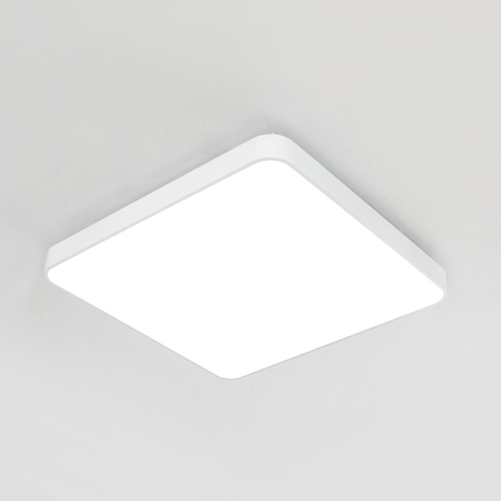 클리어 LED 통 거실등 120W (정사각) 플리커프리 삼성칩 천장등