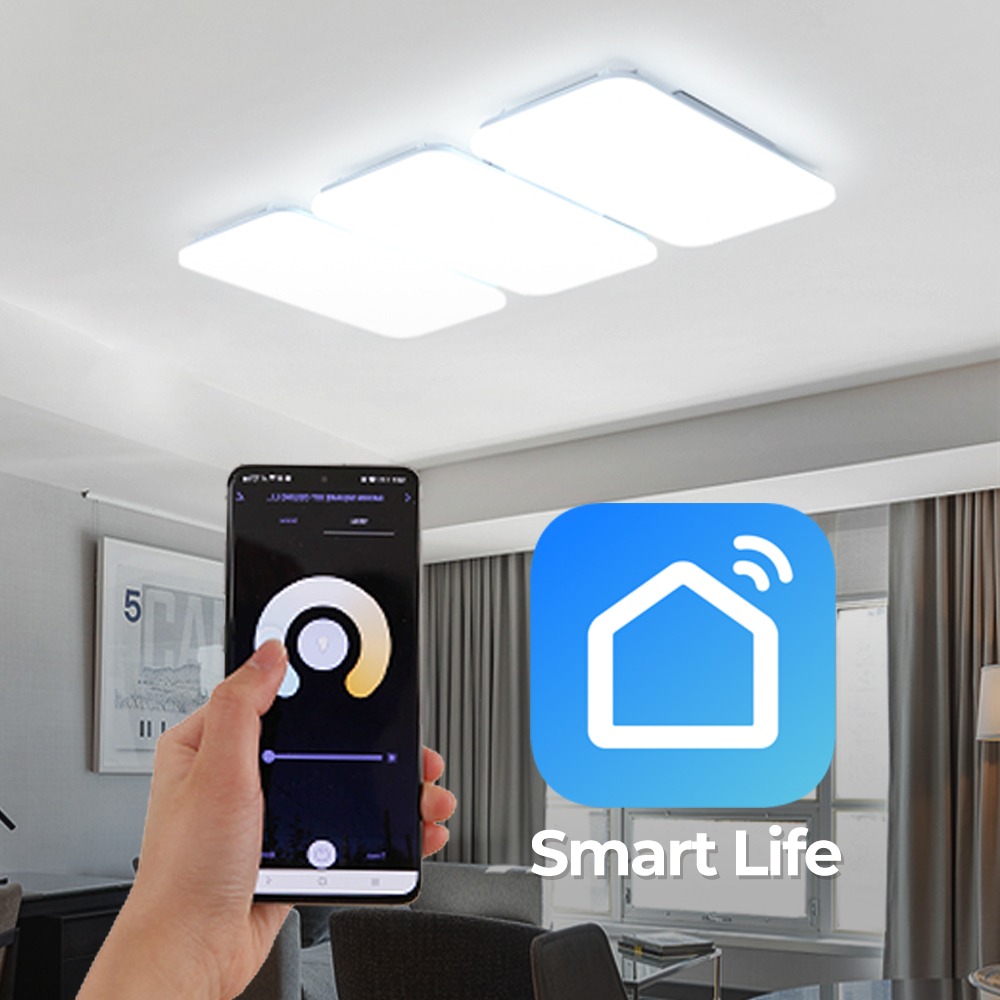 스마트 IoT 슬림 LED 거실등 150W 음성인식 원격제어 밝기조절