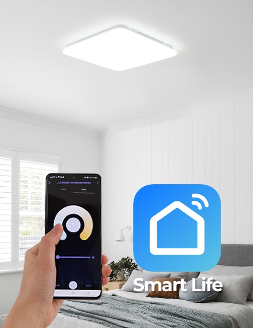 스마트 IoT 슬림 LED 방등 50W 음성인식 원격제어 밝기조절
